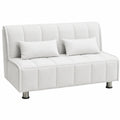 Divano Letto 3 Posti con Materasso Ortopedico 160x190, Rivestimento Sfoderabile e Coppia Cuscini Supersoft, Colore Bianco