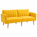 Divano Letto Moderno a 2 Posti, 173x75x73 cm, Regolabile con Rivestimento in Lino Sintetico