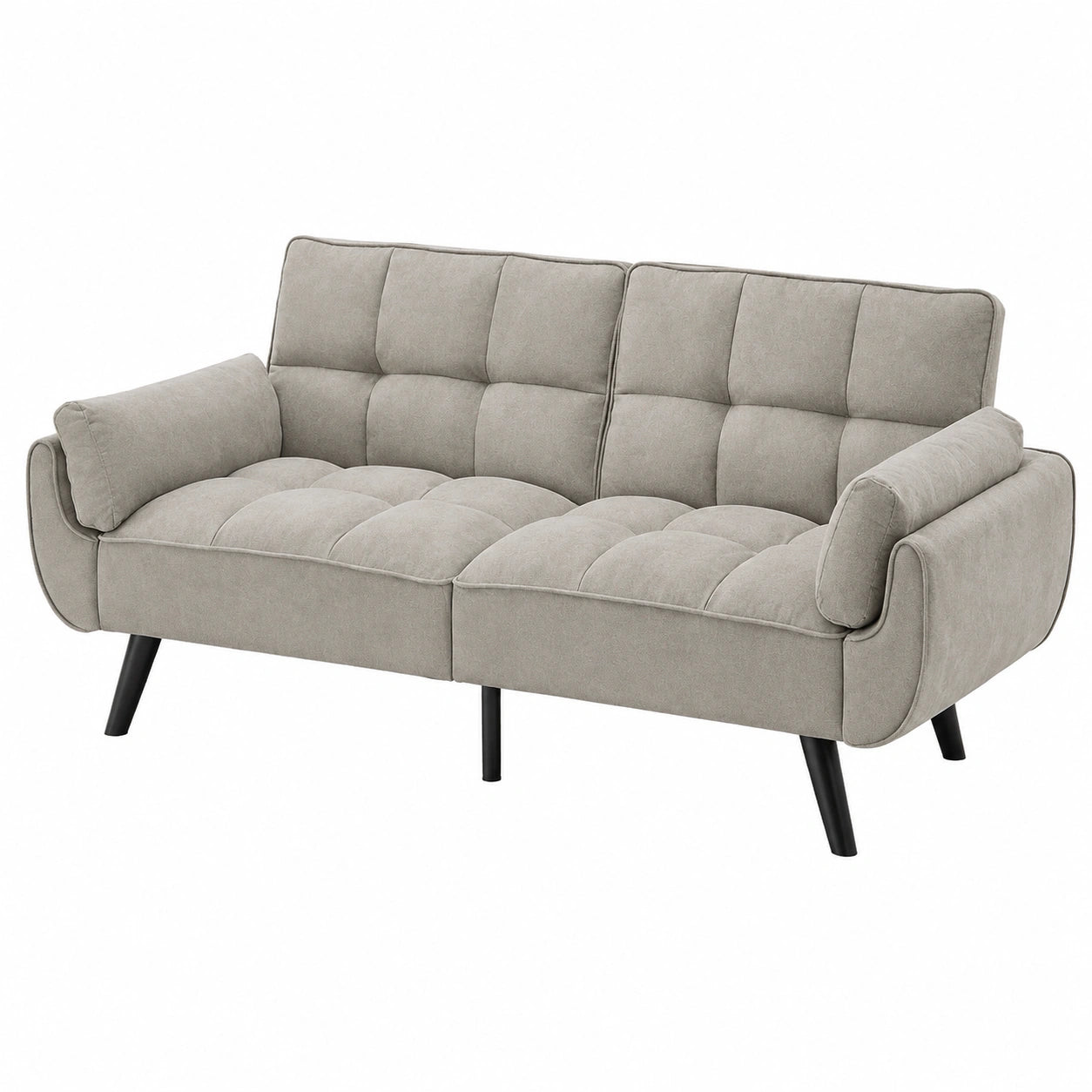 Divano Scandinavo 2 Posti con Cuscini Comodi e Gambe in Legno, Ideale per Soggiorno e Appartamenti
