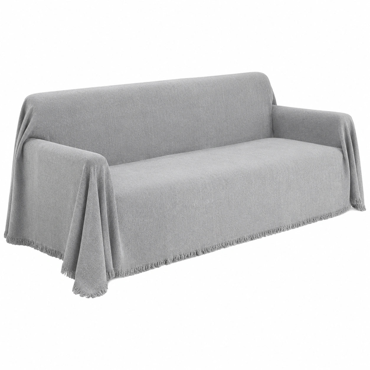 Copridivano in Ciniglia XXL, Antiscivolo e Lavabile, per Divano Angolare, Design Accogliente ed Elegante per Soggiorno