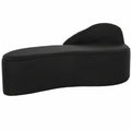 HJH Office Divano Moderno BARACOA con Chaise Longue Destra, Reclinabile e Imbottito, Tessuto Nero