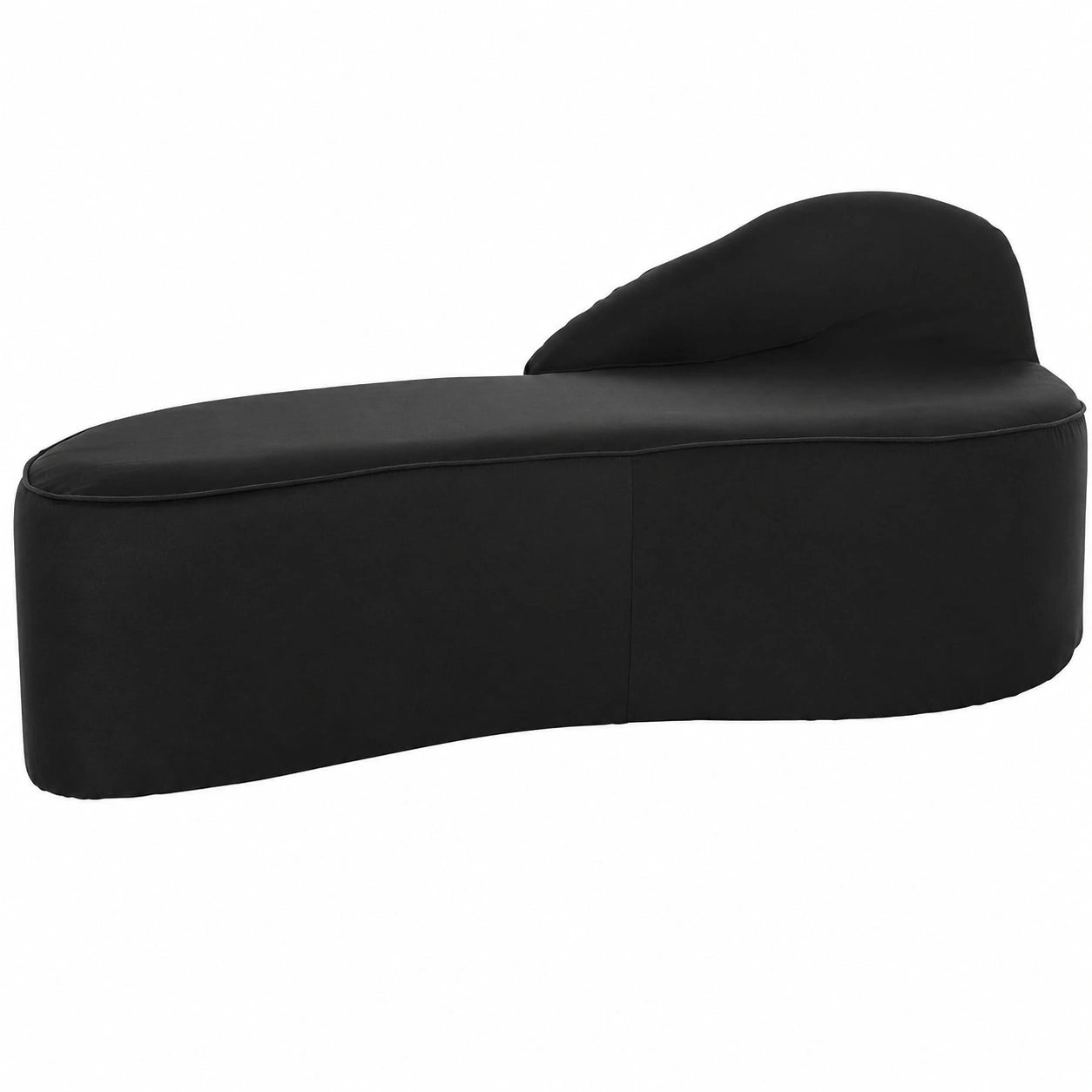 HJH Office Divano Moderno BARACOA con Chaise Longue Destra, Reclinabile e Imbottito, Tessuto Nero