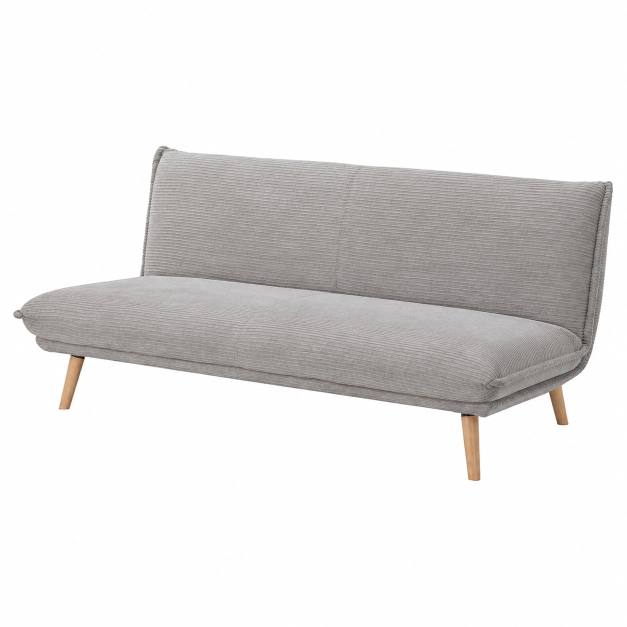 Divano Letto 3 Posti in Stile Scandinavo, Trasformabile in Materasso, Colore Grigio