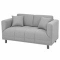 Divano Letto Levis in Tessuto Sfoderabile, Materasso Confortevole, Design Moderno, 2 Cuscini Inclusi, Prodotto in Italia (Tortora)